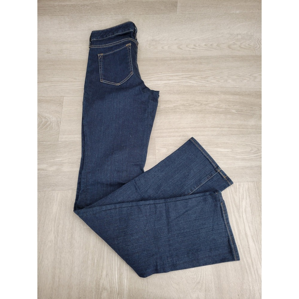 NWT Eddie Bauer‎ Jeans Women's 2 Long Dark Wash Slightly Curvy Bootcut Stretch